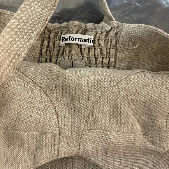 NWOT Reformation Libra Top Oatmeal - Picture 4 of 4